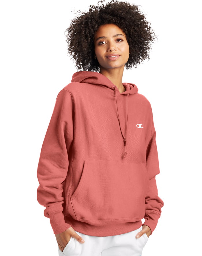 Champion Reverse Weave Boyfriend Hoodie Dames - Koraal - Belgie 2673YDZQL